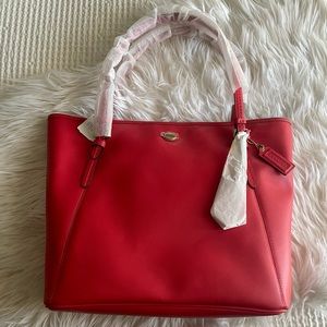 Persimmon Coach Zip Top Tote